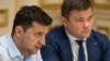 UKRAINE – President of Ukraine Volodymyr Zelensky (L) and President of the Presidential Administration Andriy Bohdan. Kyiv, May 21, 2019