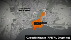 Карта боев за Мариуполь весной 2022 года