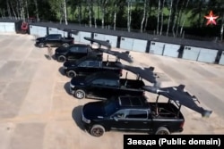 Кадр из репортажа российского телеканала "Звезда" про аэродром Цимбулова