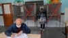 Tomsk, Russia - People vote during local elections in the Siberian city of Tomsk, Russia