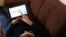 Woman choosing Google Search