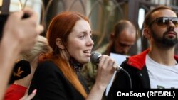 Божена Жолудь в Киеве на акции памяти Шишова