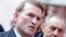 UKRAINE – Viktor Medvedchuk, head of the political council of Ukraine's Opposition Platform - For Life political party, is seen outside Kyiv's Pechersky District Court ahead of a hearing. Kyiv, October 12, 2021