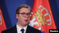 FILE PHOTO: Hungarian PM Orban and Serbian President Vucic meet in Budapest