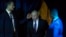 RUSSIA  -- Russian President Vladimir Putin arrives to deliver a speech at the annual Valdai club conference of international experts in Sochi, October 19, 2017