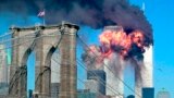 USA -- The second tower of the World Trade Center bursts into flames after being hit by a hijacked airplane in New York in this September 11, 2001 file photograph. Al Qaeda leader Osama bin Laden was killed in a firefight with U.S. forces in Pakistan on M