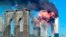 USA -- The second tower of the World Trade Center bursts into flames after being hit by a hijacked airplane in New York in this September 11, 2001 file photograph. Al Qaeda leader Osama bin Laden was killed in a firefight with U.S. forces in Pakistan on M