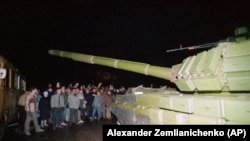 Советские танки в Вильнюсе, 1991 год