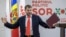 MOLDOVA -- Moldova's parliamentary candidate, leader of Shor Politic Party, Ilan Shor, gestures at the briefing of the electoral campaign totalization at party's headquarter in Chisinau,February 22, 2019