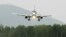 Russia -- Brand new Sukhoi Superjet 100 landing after its maiden flight. May 19, 2008. 