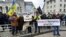 Акция протеста в оккупированном Херсоне, март 2022 года