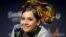 NETHERLANDS -- Manizha from Russia with the song 'Russian Woman' attends a press conference after qualifying for the Grand Final during the First Semi-Final of the 65th annual Eurovision Song Contest (ESC) at the Rotterdam Ahoy arena, in Rotterdam, May 18
