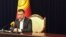 KYRGYZSTAN -- Newly elected Kyrgyz Prime Mnister Sadyr Japarov gives a press conference in Bishkek, October 14, 2020