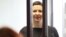 BELARUS -- Belarusian opposition politician Maryaa Kalesnikava, charged of plotting to seize power and threatening national security, attends a court hearing in Minsk, August 4, 2021