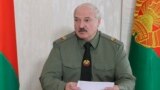 BELARUS -- Belarusian President Alyaksandr Lukashenka attends a meeting on territorial defense issues in the town of Shklov, June 16, 2021