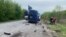 Ukraine -- Russian attack on a bus kills 9, Sumy region, 17May2025