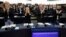 FRANCE -- Member of the European Parliament applaud after the President of the European Parliament Antonio Tajani announced the winner of the Sakharov Prize in Strasbourg, October 25, 2018
