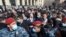 Armenian Prime Minister Nikol Pashinyan greets his supporters during a gathering in the centre of Yerevan, Armenia February 25, 2021.