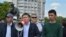 Kazakhstan - Zhanbolat Mamay and his supporters protesting against land reforms in Kazakhstan. Almaty, 15 May, 2021