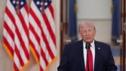 U.S. President Donald Trump delivers an address to the nation about the Iran war at the White House in Washington