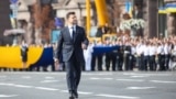 Президент Украины Владимир Зеленский во время парада в честь Дня независимости, 24 августа 2021 года