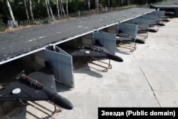 Хранение ударных беспилотников на аэродроме в деревне Цимбулова