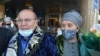 Kazakhstan - Rakhyzhan Zeinolla with his wife Farida Qabylbek, Almaty, April 9, 2021. // Return of "prisoner of Xinjiang" Rakhizhan Zeynolla. Rakhizhan Zeynolla with his wife Farida Kabylbek. Almaty, April 9, 2021.