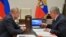 RUSSIA -- Russian President Vladimir Putin (L) and Rosneft CEO Igor Sechin meet at Novo-Ogarevo residence outside Moscow, May 12, 2020