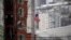  The national flag of the United States seen outside the US Consulate General in Vladivostok