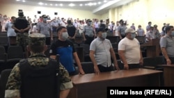 Оглашение приговора по делу о взрывах на складе боеприпасов в Арыси. Шымкент, 26 июля 2021 года
