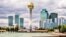 Kazakhstan - View to Bayterek and Astana cityscape. capital city of Kazakhstan, August 10, 2017: