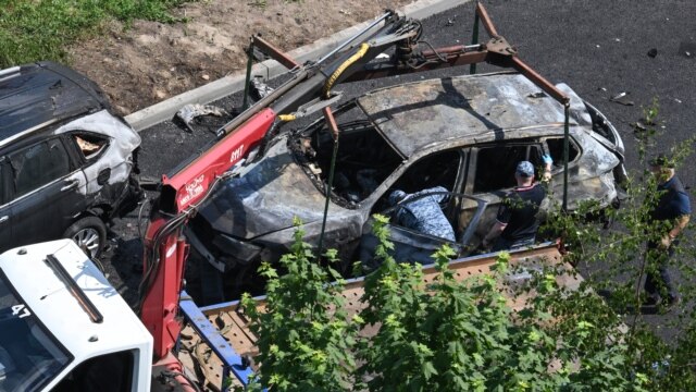В Балашихе в Московской области взорвался автомобиль