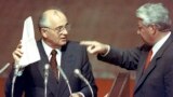 Михаил Горбачев с Борисом Ельцины в 1991 году