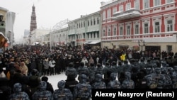 Акция в поддержку Алексея Навального, Казань, 23 января 2021 года