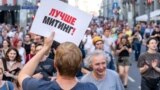 RUSSIA – During a mass action demanding to register opposition candidates in municipal elections. Moscow, 27Jul2019