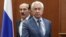 DAGHESTAN --Ramazan Abdulatipov (L), former head of Dagestan, and Vladimir Vasilyev, acting head of Dagestan, attend a ceremony in Makhachkala, October 5, 2017