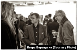 Михаил Барышников (в центре), Эрвин Элиотт (справа), Энни Лейбовиц. Нью-Йорк. 2000-е гг.