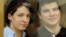 Russia -- Nikita Tikhonov (R) and Yevgeniya Khasis listen to their sentence in a courtroom in Moscow, May 6, 2011