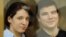 Russia -- Nikita Tikhonov (R) and Yevgeniya Khasis listen to their sentence in a courtroom in Moscow, May 6, 2011