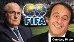 Многолетний глава ФИФА Йозеф Блаттер и глава УЕФА Мишель Платини 