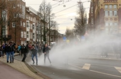 Протесты в Амстердаме