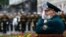 RUSSIA -- A veteran wearing a face mask waits to watch a military parade, which marks the 75th anniversary of the Soviet victory over Nazi Germany in World War Two, in the far eastern city of Vladivostok on June 24, 2020.