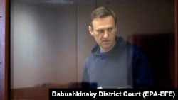 Алексей Навальный в суде, 16 февраля 2021 года