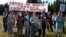 Митинг на станции Шиес против строительства мусорного полигона