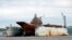 RUSSIA. DECEMBER 29, 2011. Pictured in this file image is the Admiral Kuznetsov aircraft carrier at PD-50 shipyard in Roslyakovo