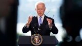 SWITZERLAND – President Joe Biden puts on his sunglasses toward the end of a news conference after meeting with Russian President Vladimir Putin in Geneva, June 16, 2021