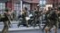 Belarus -- police shoots at journalists, Nasha Niva journalist Natallia Lubnieuskaja wounded