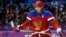 Russia -- Russia's Aleksandr Ovechkin looks on during a break in play against Slovakia in their men's preliminary round ice hockey game at the Sochi 2014 Winter Olympic Games, February 16, 2014