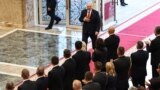 BELARUS -- Belarusian President Alyaksandr Lukashenka arrives to an inauguration ceremony at the Palace of Independence in Minsk, September 23, 2020 