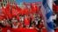 Russia -- People attend a protest against a proposed increase of the retirement age in Moscow, Russia, September 2, 2018